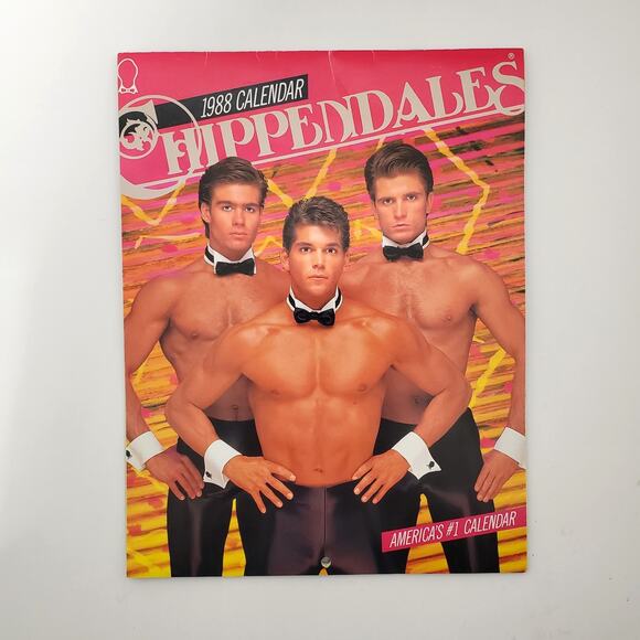 Vtg 1988 CHIPPENDALES Fantasy Wall Calendar 11" x 9" - Picture 1 of 11